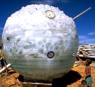 Burning Man ice sculpture