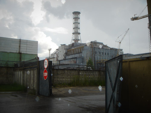 The destroyed Chernobyl nuclear power plant
