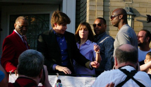Rod Blagojevich makes remarks in front of his Chicago residence