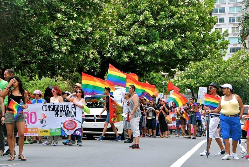 photo of Profamila Puerto Rico marching in a Gay Pride Parade