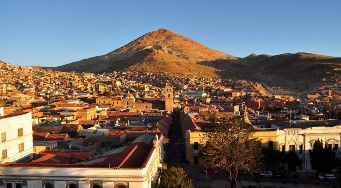 Potosi in the foreground, Cerro Rico in the background